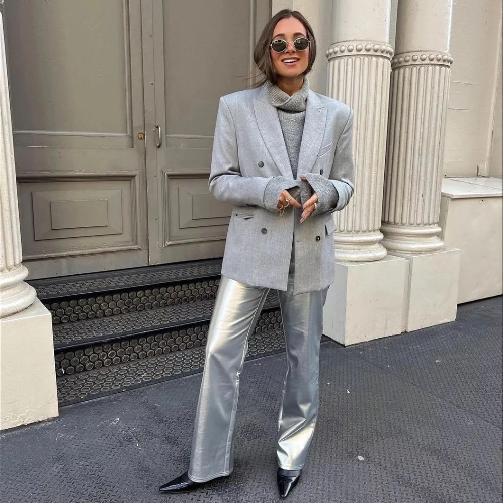 WeWoreWhat Baby boot pants in mirror